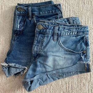 Free People Denim Shorts x 2